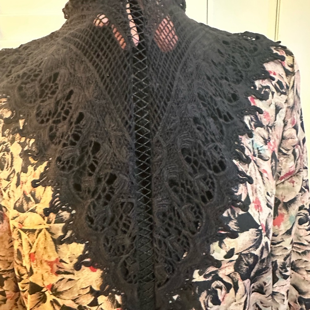 BCBGeneration Black Lace Floral Dress - Picture 4 of 5